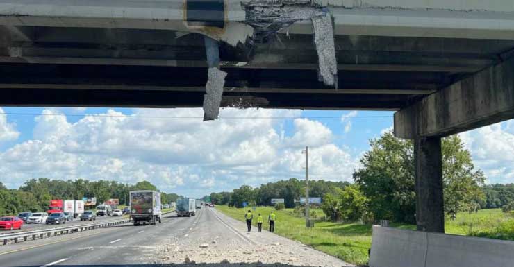 Lanes reopen on I-75 North after truck hits overpass in Marion County