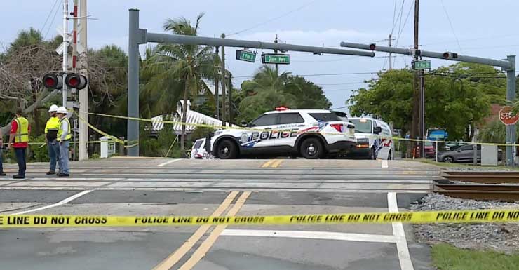 Man, 70, dies after Brightline train collides with car near West Pine Street in Lantana