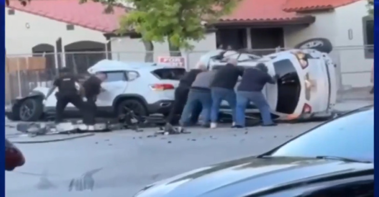 Pregnant woman, 3 others hurt in rollover wreck in Miami; 2 detained