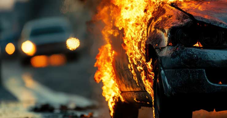Vehicle fire blocks off-ramp on I-95 South in Palm Beach Co.