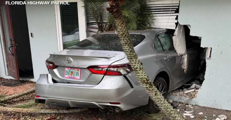 Woman, dog injured after car crashes through Largo home