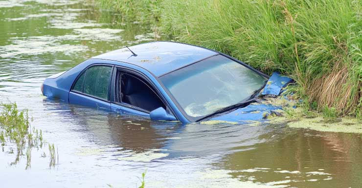 Car plunges into canal in Palm Beach County