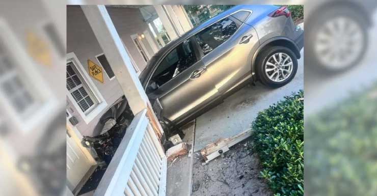 Crash sends car into Martin County fire station entrance