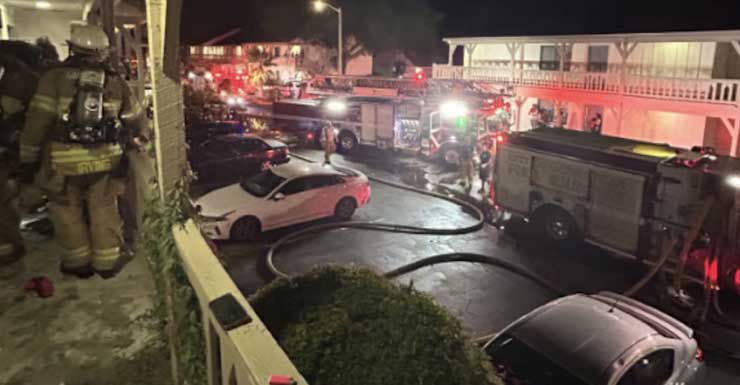 Firefighters put out fire at Camelot Apartments in Gainesville