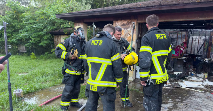 Marion County firefighters battle house fire in Belleview