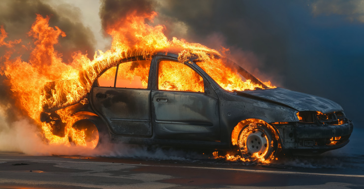 Person found dead inside car on fire in Miami-Dade Walmart parking lot