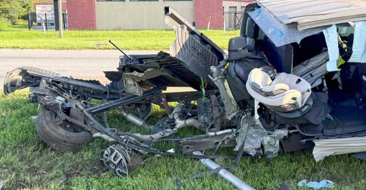 Pickup truck hit by train in Pensacola; no serious injuries reported