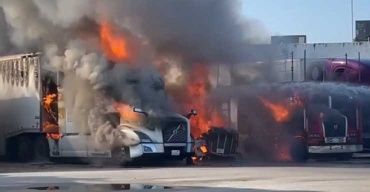 Smoke briefly visible for miles after tractor-trailer fire in Hallandale Beach