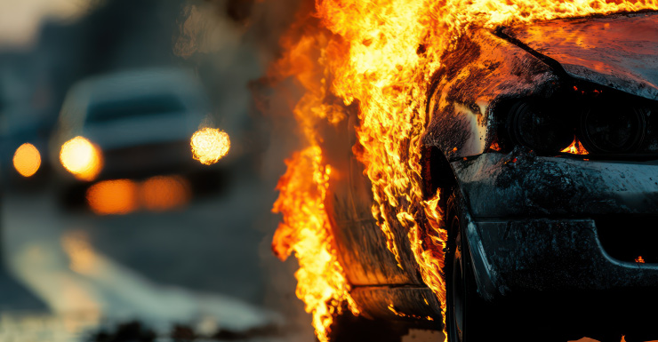Vehicle fire on I-275 near Dick Misener Bridge south of St. Pete