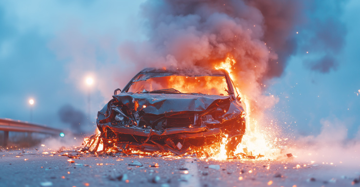 Vehicle fire on I-95 North in Port St. Lucie blocks lanes