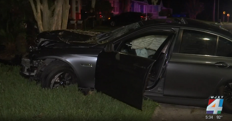 Videos show a BMW crashing and flipping through a San Marco front yard. It’s not the first time, neighbors say