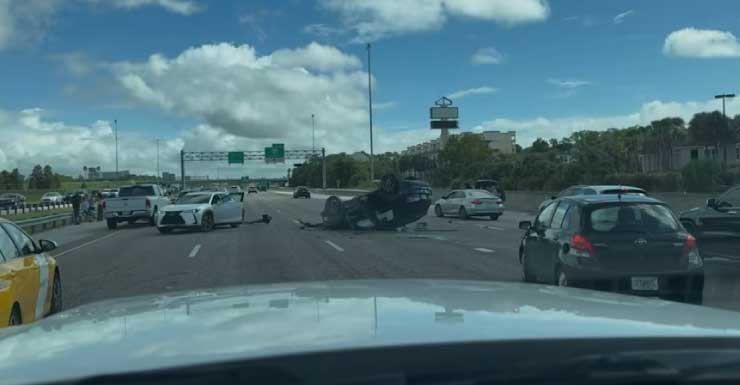 3 injured in rollover crash on I-4 in Osceola County near theme parks