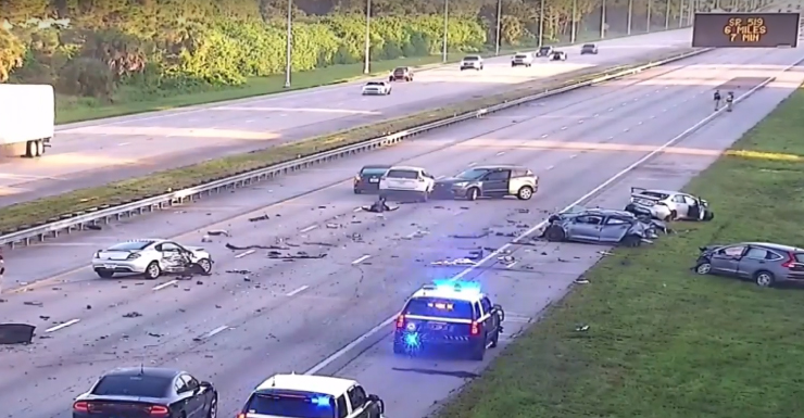 3 killed in wrong-way, 8-vehicle crash on I-95 in Brevard County