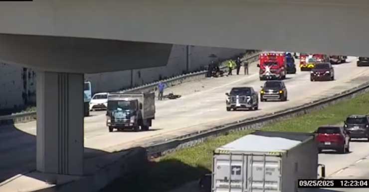 All lanes reopen on I-95 south at JTB after motorcycle crash