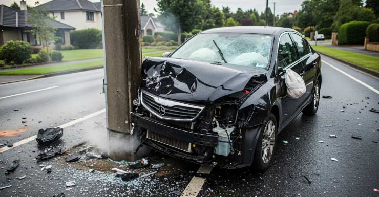 Bradenton woman hits two poles, dies