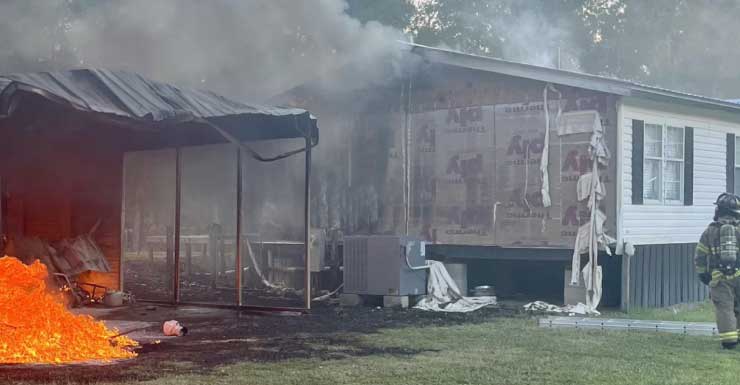 Bradford County firefighters extinguish structure fire, rescuing pet