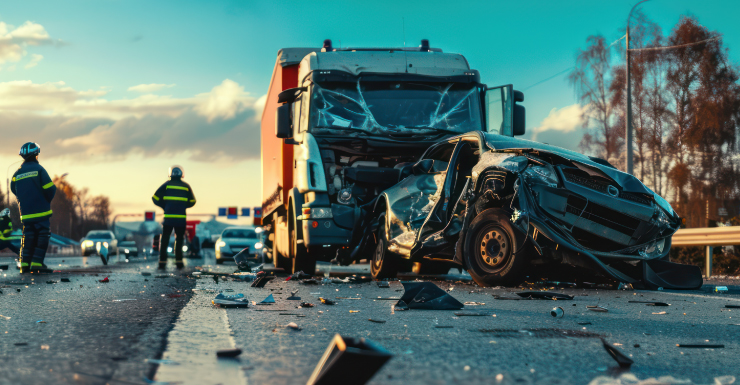 Crash involving truck on I-95 North in Palm Beach Gardens blocks lanes