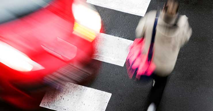 Driver allegedly hits pedestrian with car and leaves her with broken leg