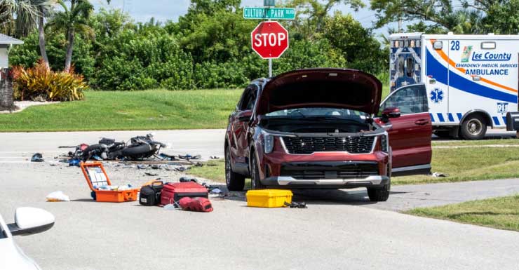 Driver turns into motorcyclist’s path in Cape Coral crash; rider critically injured in suspected DUI