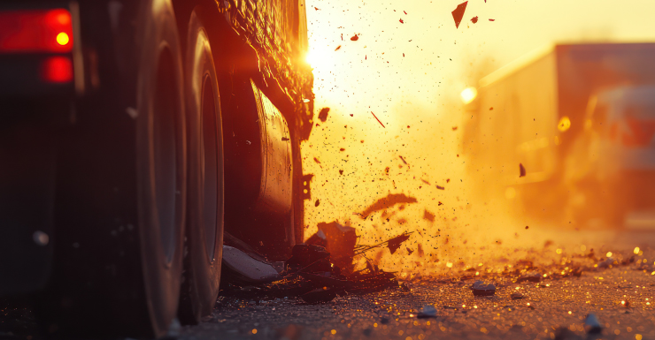 Dump truck hits overpass on I-75 near Micanopy, southbound lanes blocked