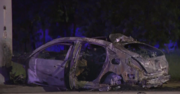 Hollywood crash leaves driver dead after car erupts in flames