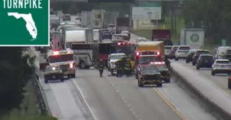 Lanes reopen after crash on Florida's Turnpike southbound in St. Lucie County