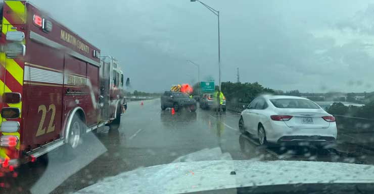 Multi-vehicle crash on I-95 near Kanner Highway causing major delays