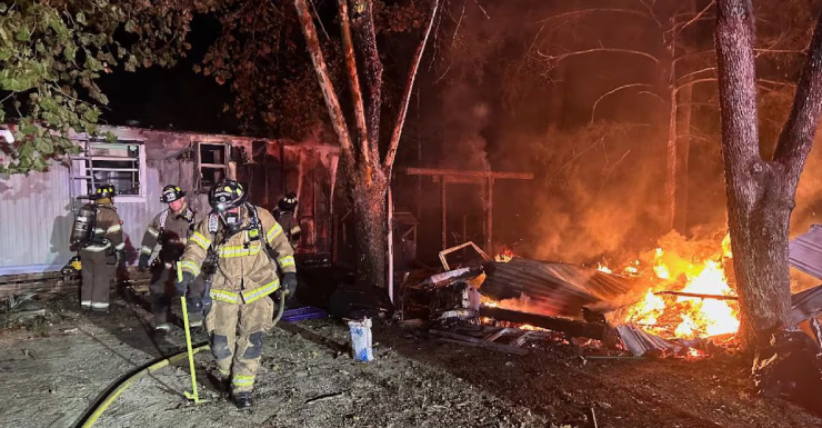 Shed fire spreads to mobile home in Bradford County, displacing resident
