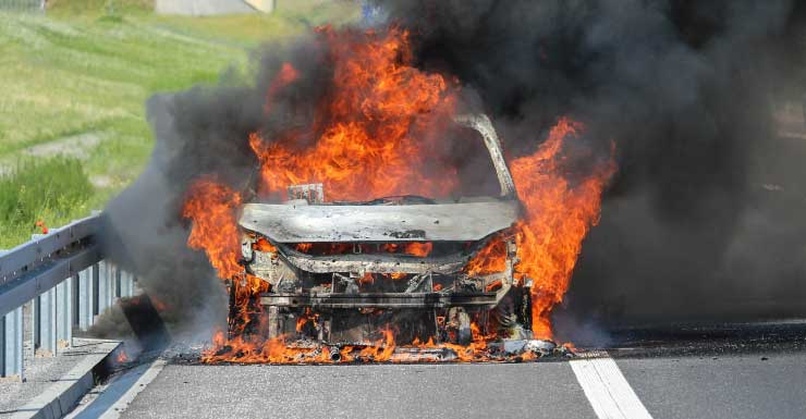 Vehicle fire causing backups on Florida's Turnpike in Orange County