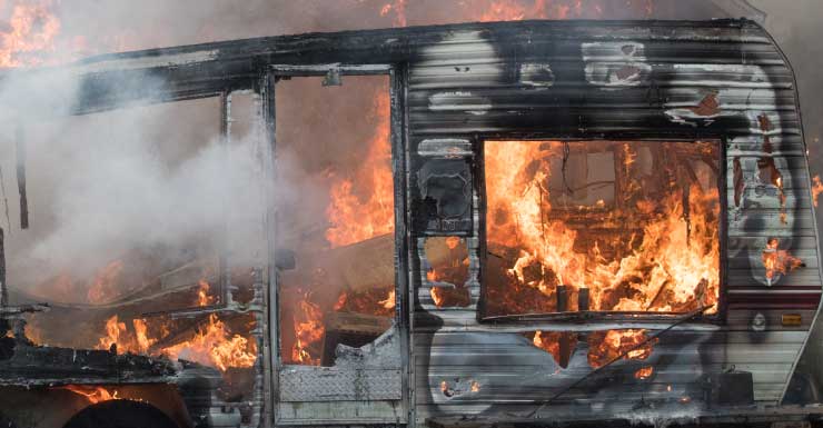 Walton County Fire Rescue responds to camper fire