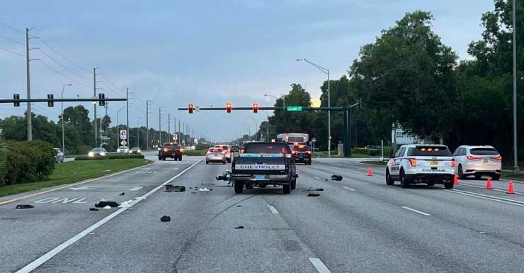 Deadly crash involving pickup truck blocks lanes of US 1 in Stuart