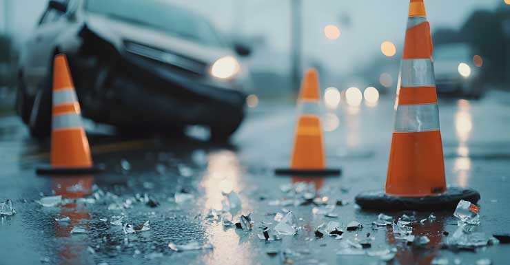 Disabled vehicle blocks off-ramp on southbound Turnpike in West Palm Beach