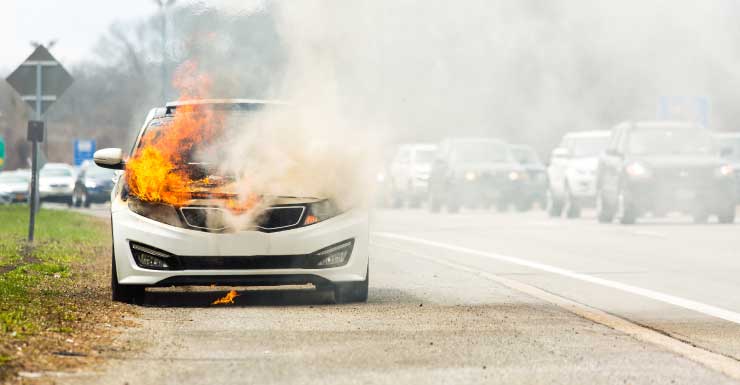 Drone video captures vehicle fire on I-4 in Orlando