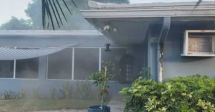 Father, son, dog escape house fire in Fort Lauderdale