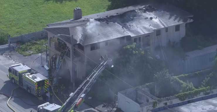 Fire erupts at Opa-locka apartment building
