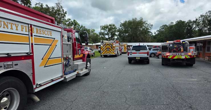 Firefighters extinguish fire at Motel 8 in Columbia County