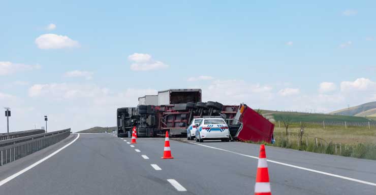 Man dies Sunday when truck flips down embankment on Gold Star Family Parkway: JSO