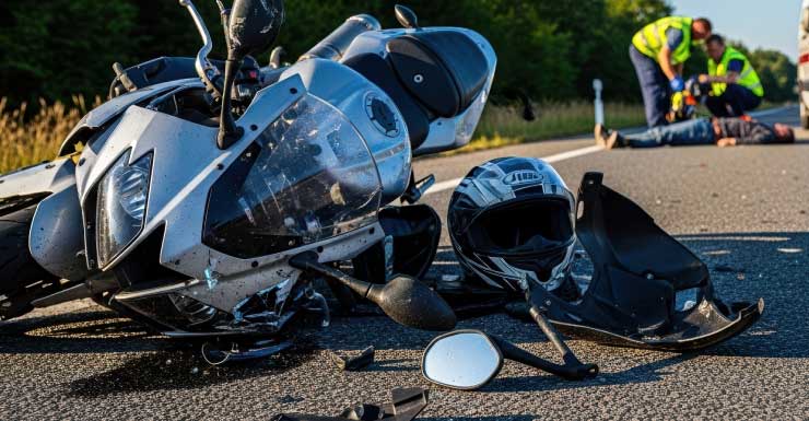 Motorcycle crash with injuries reported on Barrancas Avenue in Pensacola