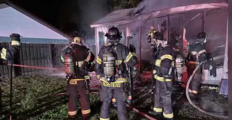 One hurt in early morning shed fire in Belleview