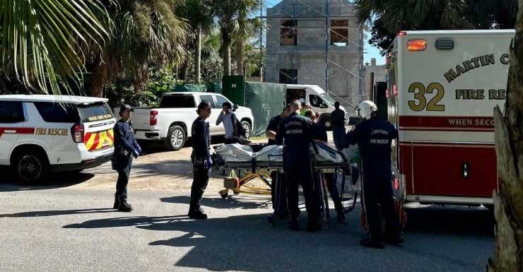 Person hospitalized after 8-foot fall at Martin County construction site