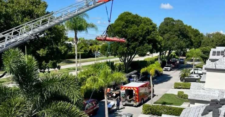Roof rescue in Boca Raton: Injured worker airlifted to trauma center