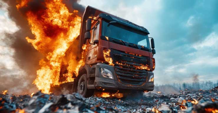 Tractor-trailer catches fire causing delays on Howard Frankland Bridge