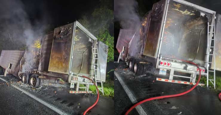 Tractor-trailer fire roasts tomatoes on I-75 in Sumter County
