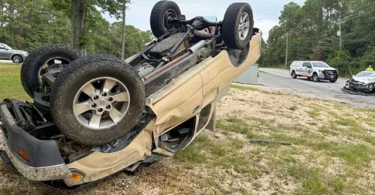 Two vehicle crash in Cantonment leaves one injured