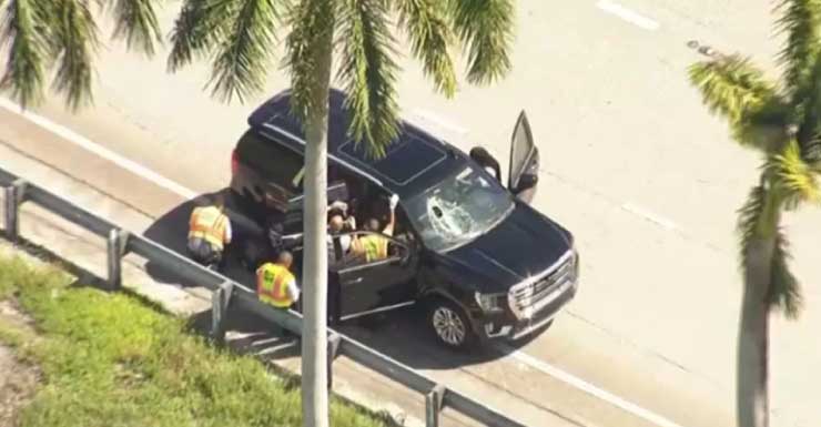 Woman hurt after metal falls off truck, crashes through windshield on Turnpike