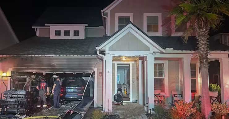 2 cats saved after golf cart sparks blaze in garage of Shearwater home, St. Johns County firefighters say