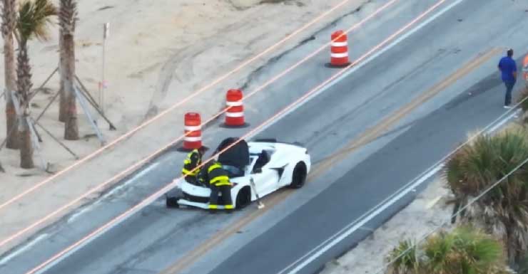 Corvette driver was going 110 mph, trying to pass Jeep on beachline road before deadly crash, Florida Highway Patrol says