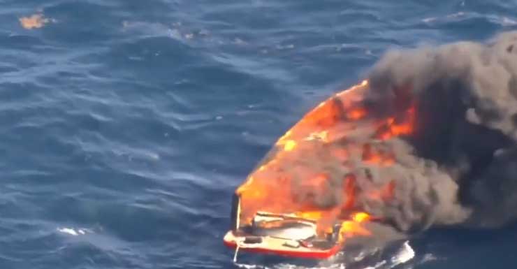 Crews extinguish boat fire off coast of Hallandale Beach; good Samaritan details rescue of boaters