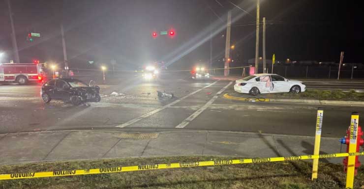 Milton three-vehicle crash involving ambulance leaves one seriously injured