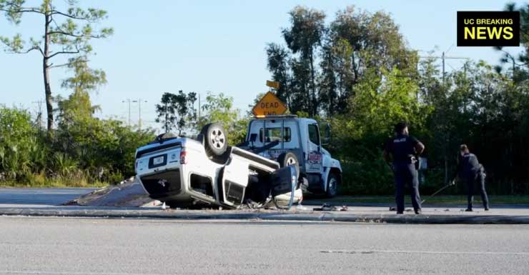Rollover crash injures 2 in Fort Myers